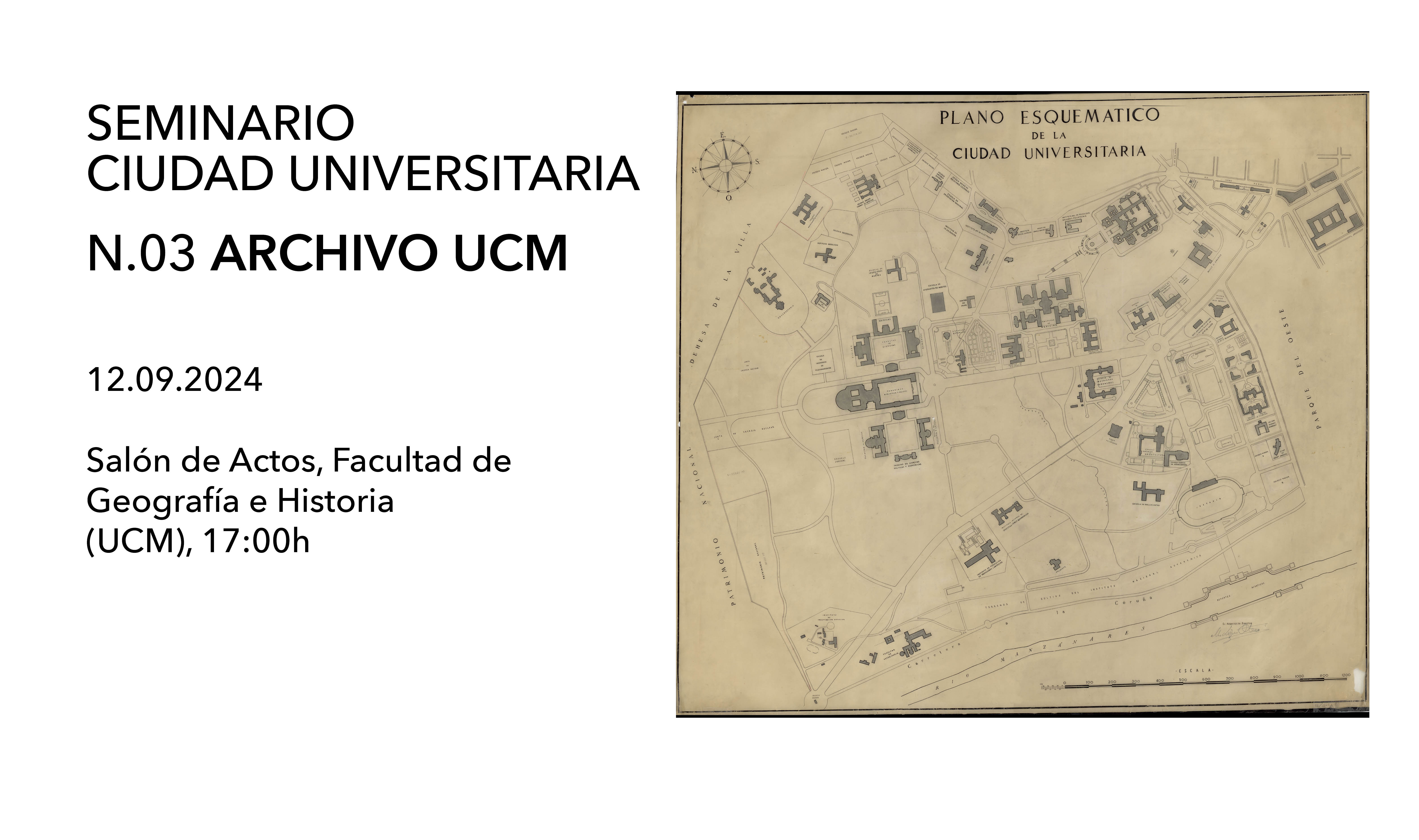 Seminario Ciudad Universitaria ETSAM-UCM-COAM. Archivo UCM